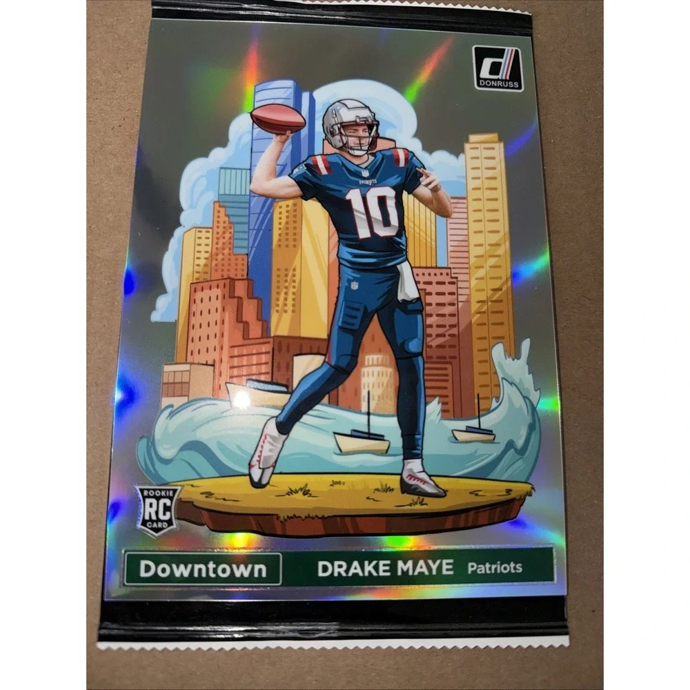 Jumbo Oversized DRAKE MAYE Downtown 2024 Panini Donruss #13 Rookie RC! Patriots